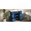 Meuble-lavabo bleu marine 48 po avec lavabo en céramique - 6 tiroirs (3 de chaque côté), tiroir central rabattable, portes doubles à fermeture en douceur, porte-serviettes latéral réversible, poignées argentées, panneau de fibres à densité moyenne