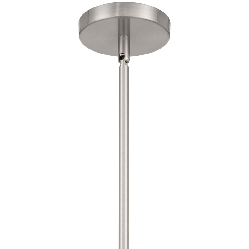 Swirl 1 Light Pendant - Brushed Steel Finish, Brushed Steel