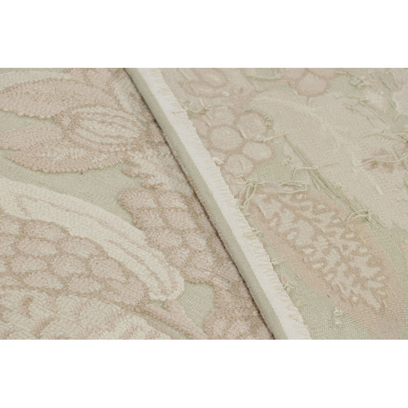 Rug & Kilim’S Tudor Style Extra-Long Runner Rug In Cream With Floral Patterns