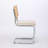 Velvet and Teddy Fabric Upholstered Side Chair with Cane Rattan Back-1762856689-1755046856