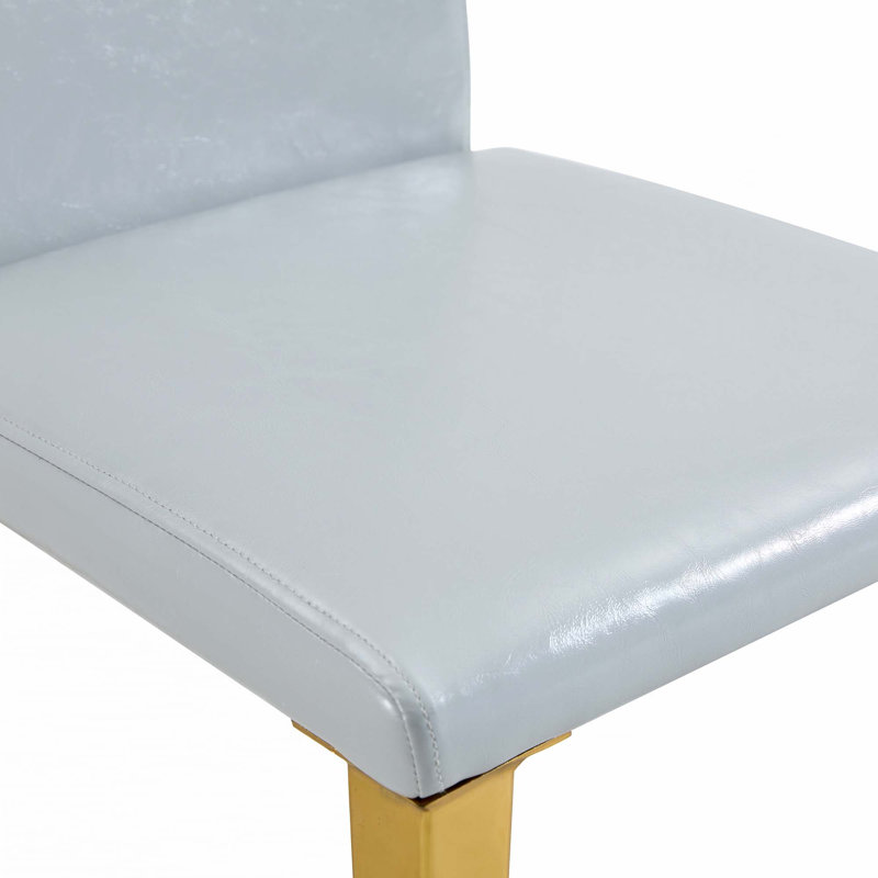 Chaises de salle à manger en lin, 2, Doré