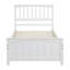 Lit plateforme simple en bois avec tête et pied de lit sans sommier