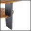 Ensemble de 2 tables basses et tables d'appoint rondes avec rangement, formage sous vide en PVC, idéal pour les décors modernes et industriels