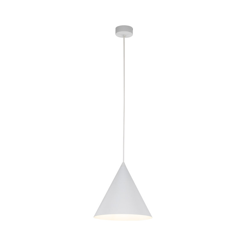 Luminaire suspendu CONO XL, Blanc, H 62 po x l 10 po