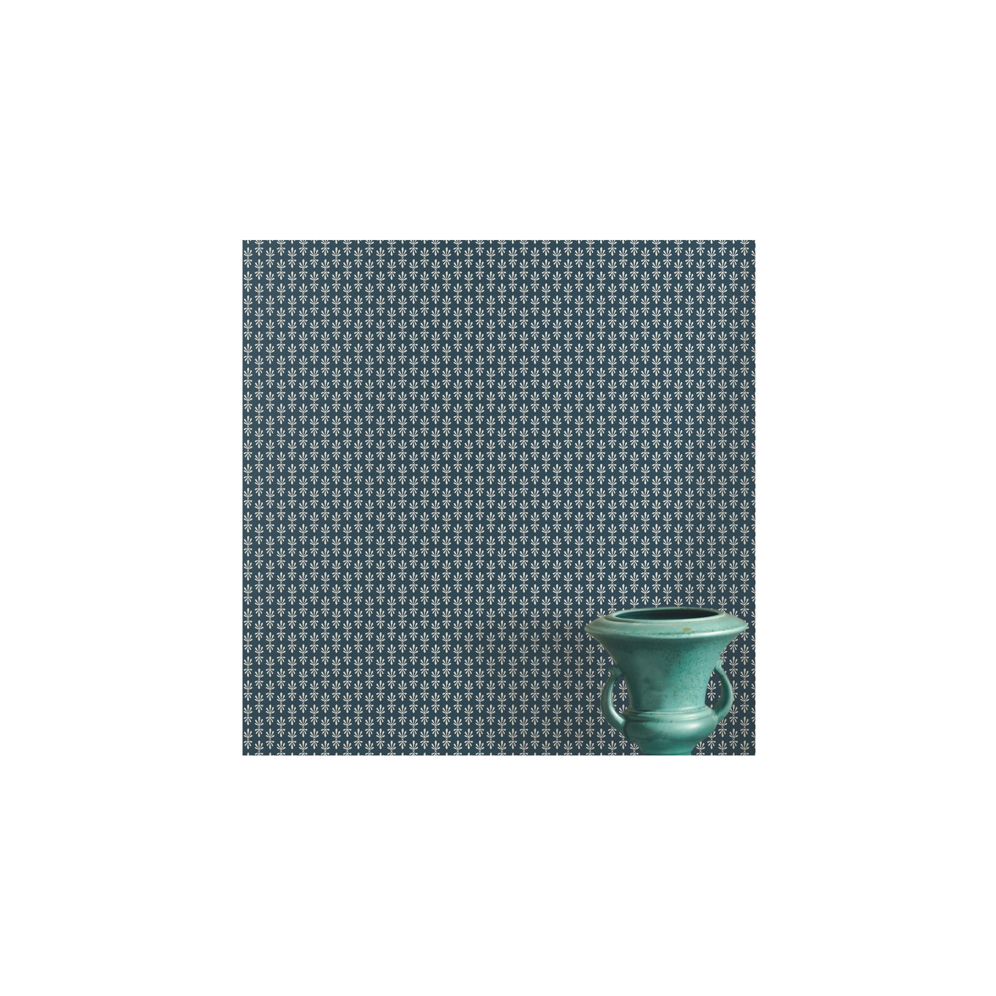 Petal 27" L x 27" W Smooth Wallpaper Roll, Navy