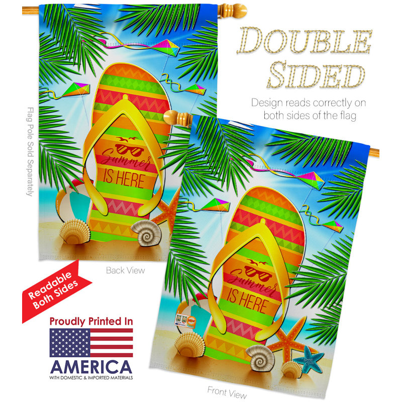 Drapeau de maison Summer Flip Flop