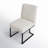 Bende Modern Fabric Upholstered Side Chairs with Metal Sled Base-1633455400