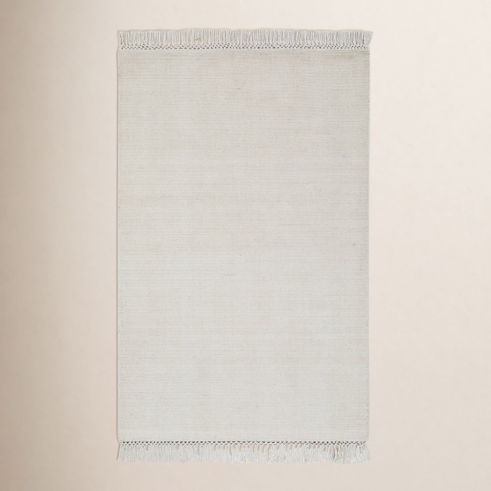Liska White Hand-Loomed Rug, Rectangle 7'9" x 9'9"