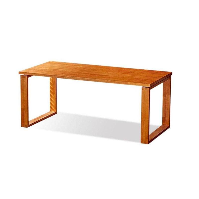 Table de salle à manger rectangulaire en bois de cerisier massif pour la salle à manger / cuisine