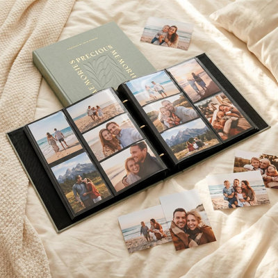 Linen Photo Album Holds 500 4x6 Photos, Large Capacity Picture Album for Family, Baby and Wedding Memories