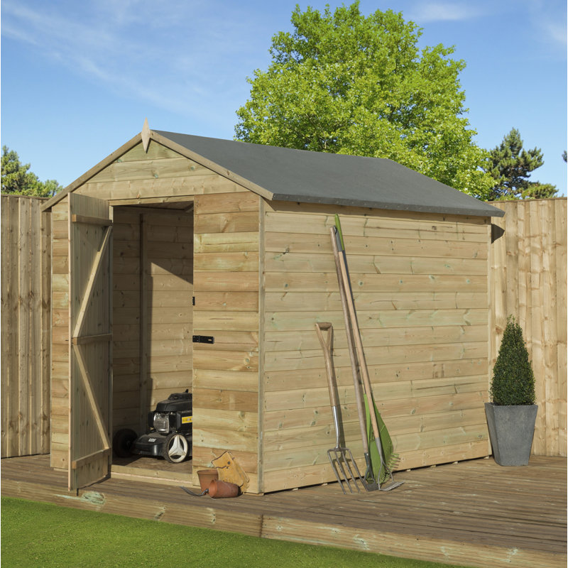 Premier Apex Shiplap Wooden Shed, 5ft. W x 7ft. D