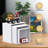 6Pcs Buffet Risers, 3 Set White Acrylic Display Boxes With Display Stand