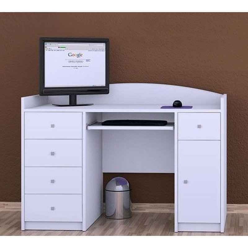 Honey 125cm Computer Desk, White