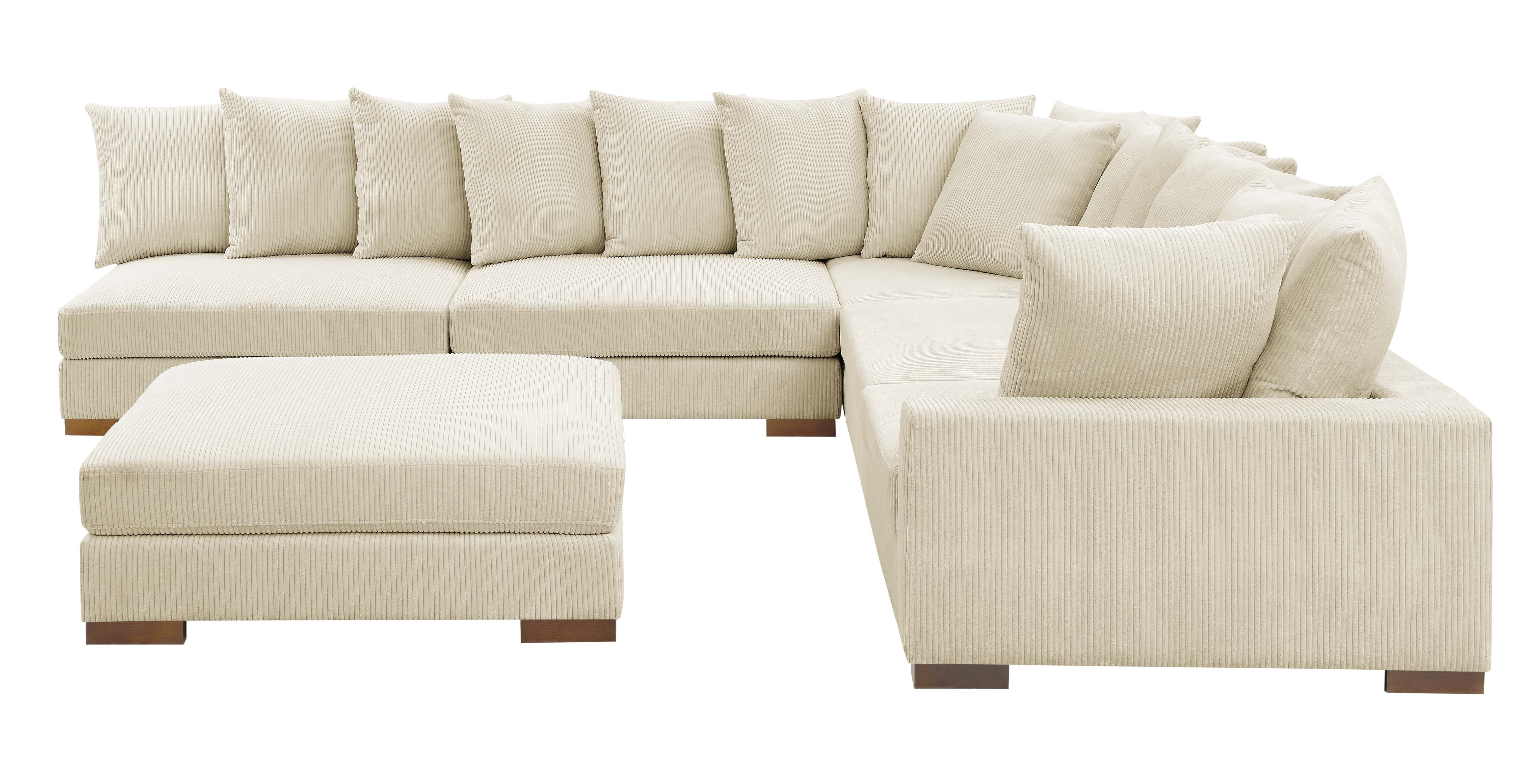 Bonsell 6 - Piece Corduroy Sectional