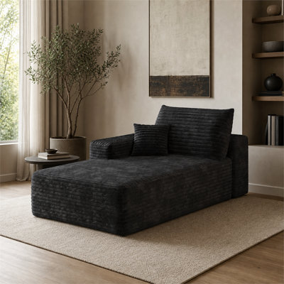 Canapé modulaire, siège en velours côtelé, réversible