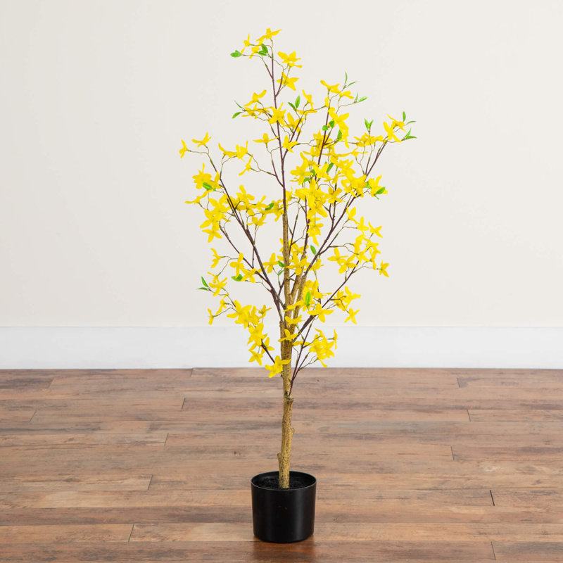 Forsythia artificiel, H 48 po x l 16 po x P 16 po