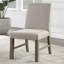 Chaises de salle à manger modernes gris avec coussins rembourrés confortables et supports de style transitionnel avec structure en bois massif
