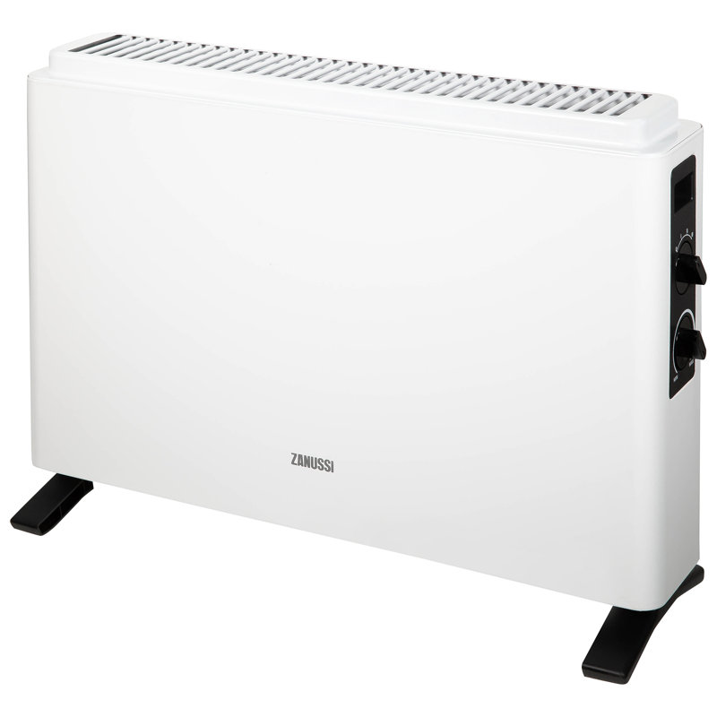 Zanussi Electric Compact Space Heater with Adjustable Thermostat, White