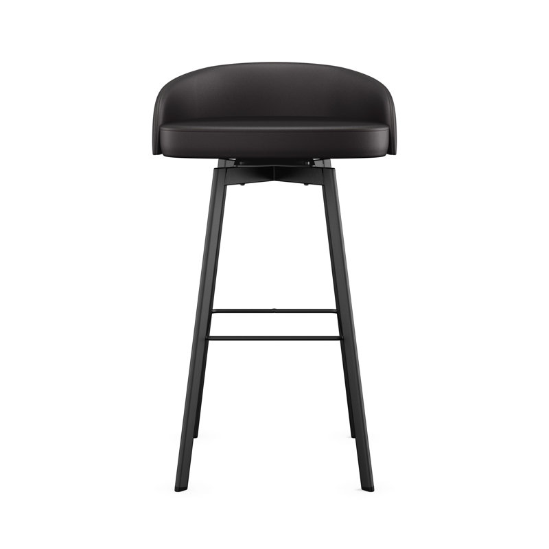 Bethanee Swivel Counter & Bar Stool, Black, Bar Stool (30" Seat Height), Black