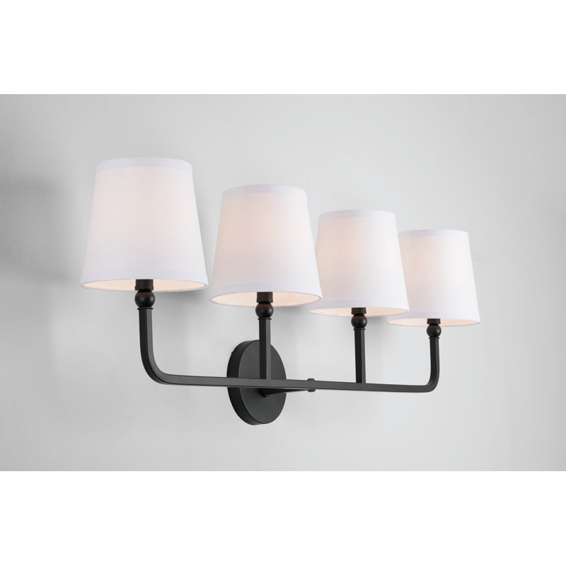 Éclairage pour meuble-lavabo à intensité variable Climsland, Noir mat, 4