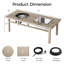 Table basse Beige 31 avec seau à glace et foyer, structure en aluminium, espace pour boissons 4,5 gallons, extension de l'effet de refroidissement, pour 6 à 8 utilisateurs, comprend des roches volcaniques, un support au propane, des couvercles, un gaz de 118 po