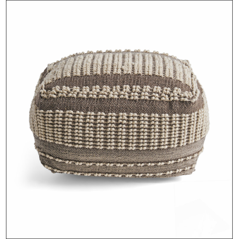 Rustic Wool  Cotton Large Pouf,Comfortable choice, multiple functions, classic design, and cozy corners