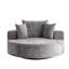 Fauteuil de 55 po en chenille grise, lit moelleux moderne avec pivot à 360 degrés pour le salon, la chambre à coucher, le salon, la zone de projection, le canapé-lit à installation facile, chambre, gris, rotatif, assemblage-825257880