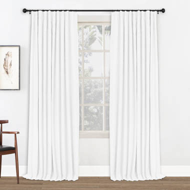 Wade Logan® Lemos Linen Solid Room Darkening Pinch Pleat Single Curtain  Panel & Reviews