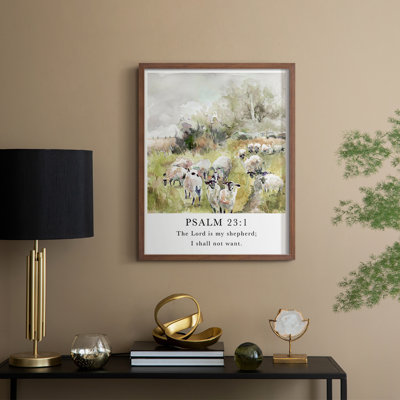 Psalm 23:1 Framed Print - Solid Wood