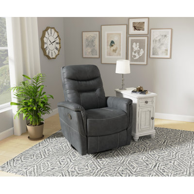 Dragone 30" Wide Recliner with Swivel by Wade Logan