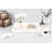 Modern Wooden Serving Tray With Polished Handles & 4 Coasters, Ottoman Coffee Table Organizer For Living Room Bathroom And Coffee Bar-2101523295