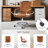 Dareece Leather Task Chair with Padded Arms-1790940181
