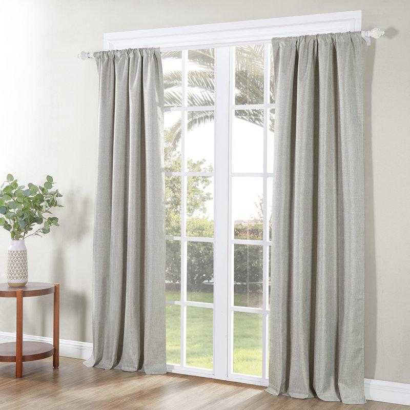 Paire de rideaux occultant et isolant avec passe-tringle Pisco, Taupe, L 40 po x L 84 po