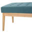 Couleur sarcelle tendance avec revêtement en tissu et structure en bois de bouleau. Support de rembourrage polyvalent