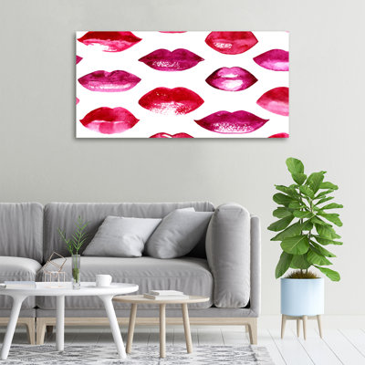 Red Lips - Wrapped Canvas Print