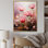 Rose fuchsia, sérénité, fleurs 3 - Fuschia, art mural