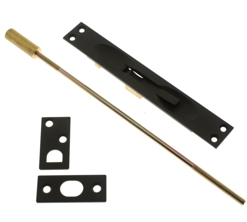 Solid Brass Extension Flush Bolt, Oil-Rubbed Bronze
