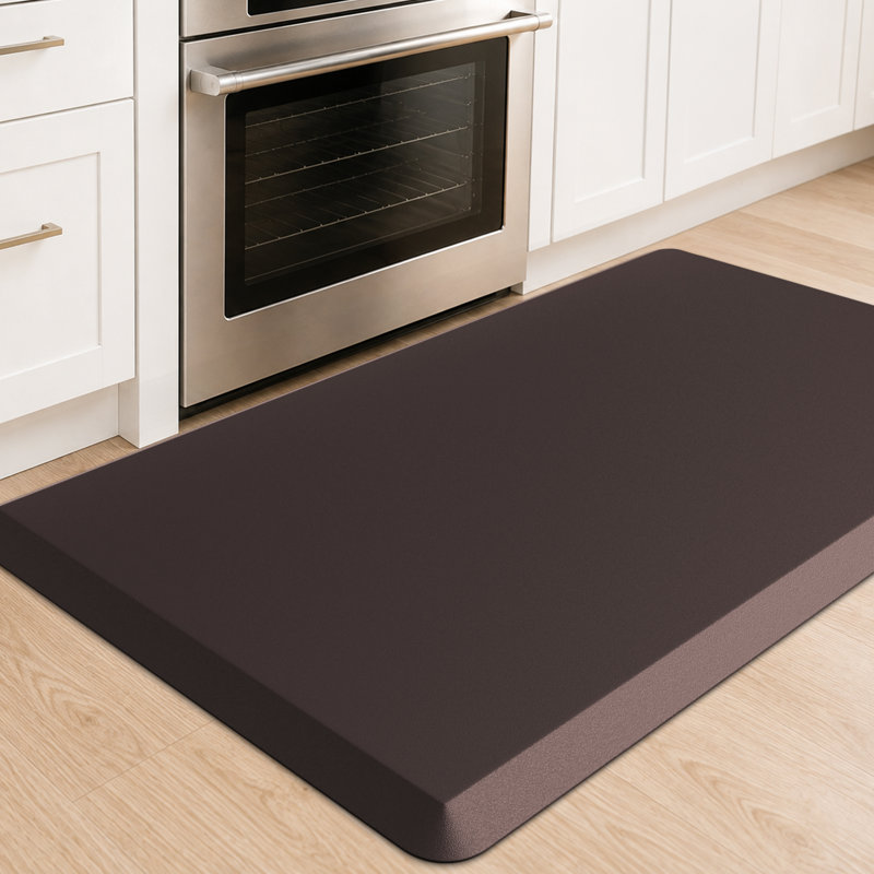 Tapis de cuisine antidérapant, Rectangle 17 po x 28 po, Brun
