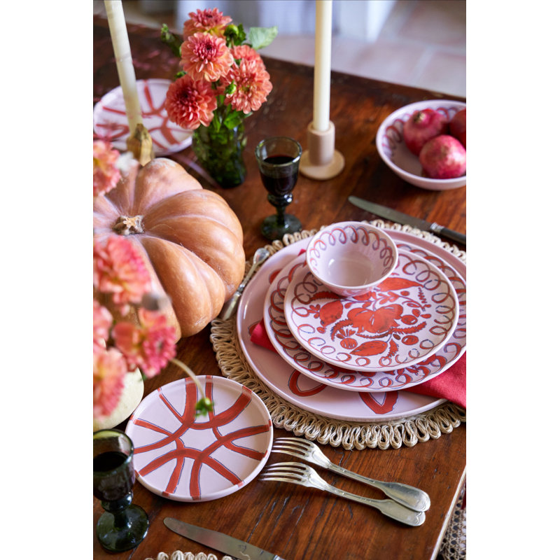 Amalfi Cereal Bowl - Lime - 7", Pink