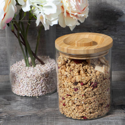 Argon Tableware - Scandi Storage Jar with Wooden Lid