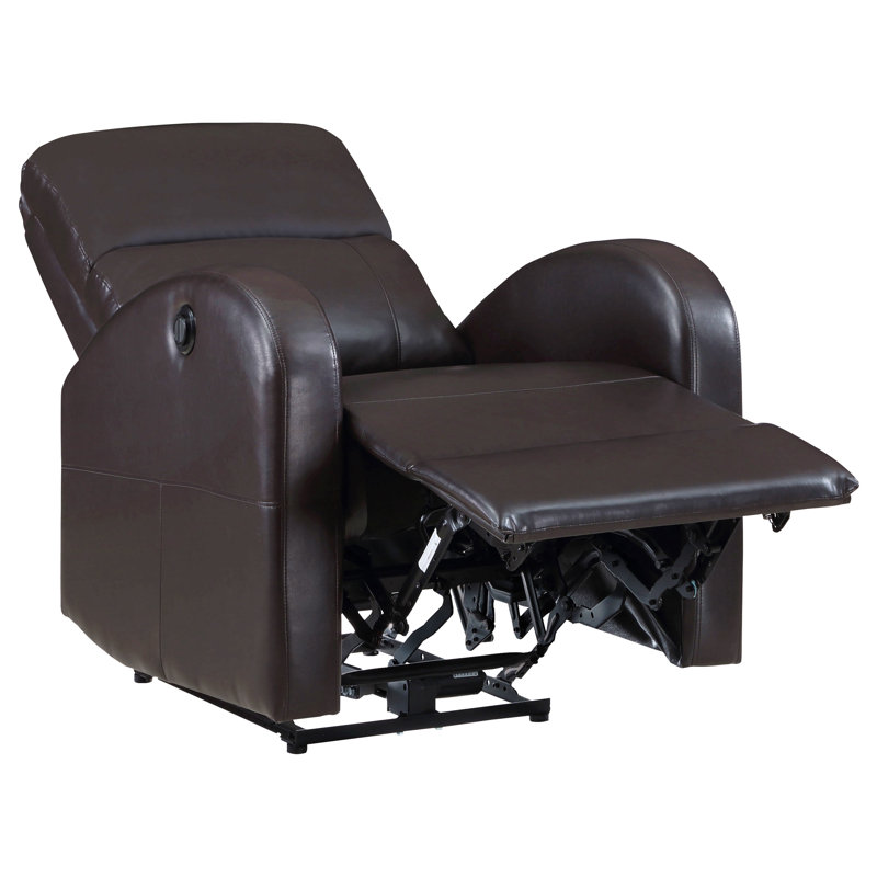 Fauteuil inclinable électrique rembourré, Brun
