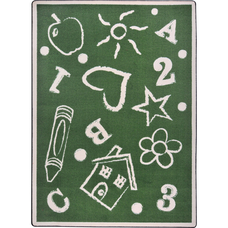 Playful Patterns Kids Art Area Rug, Rectangle 3'10" x 5'4"