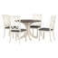 Ensemble de table de salle à manger 5 pièces Mid-Century en bois massif avec tables rembourrées pour petits espaces