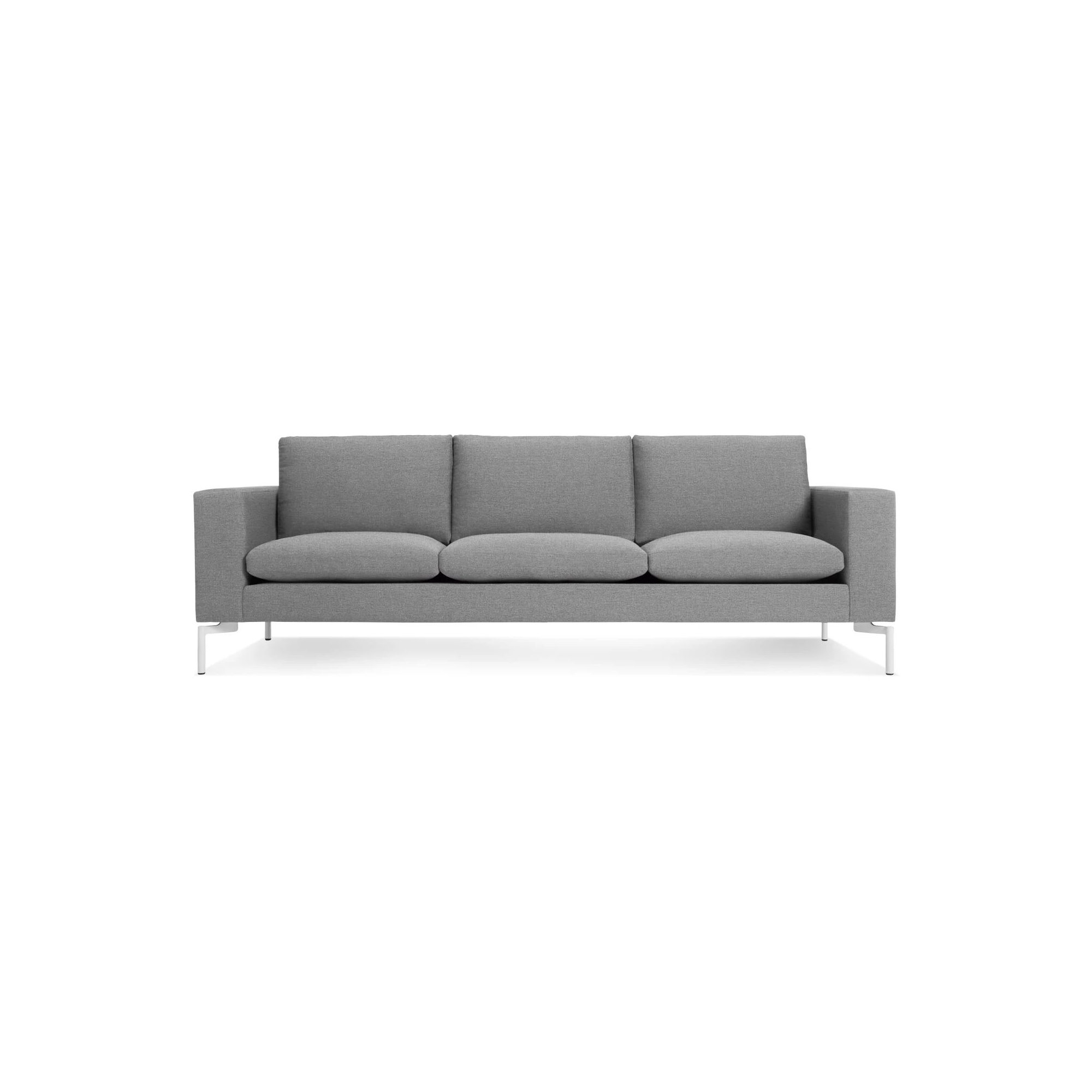 New Standard Upholstered Sofa, Spitzer Gray 100% Polyester, White, 32" H x 92" W x 35" D