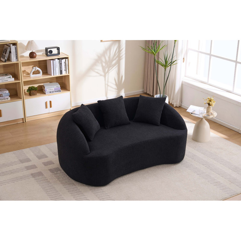 Causeuse Curved, Noir