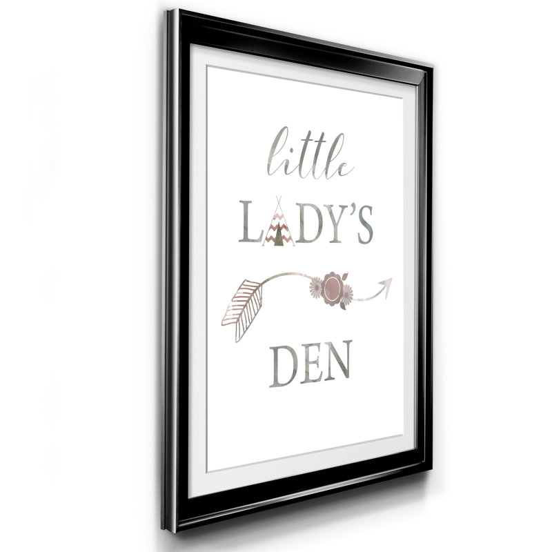 Little Lady Den Arrow - Cadre photo, impression d'art textuel sur papier, H 26,5 po x l 36,5 po x P 1,5 po, Noir