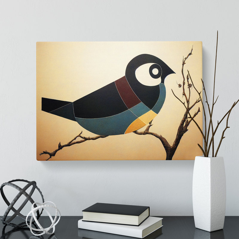 Dreamlike Abstract Bird - Wrapped Canvas Print, 50cm H x 76cm W x 3cm D