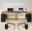 L-Shaped Particle Board / Chipboard Computer Desk