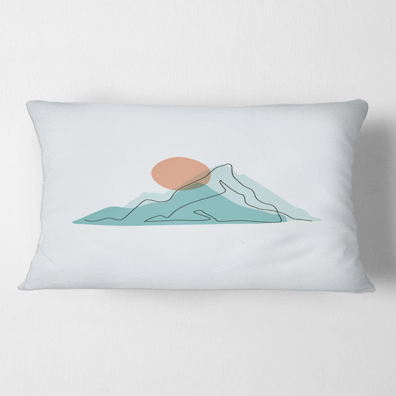 Moon over Mountains II Rectangular Pillow Cover & Insert