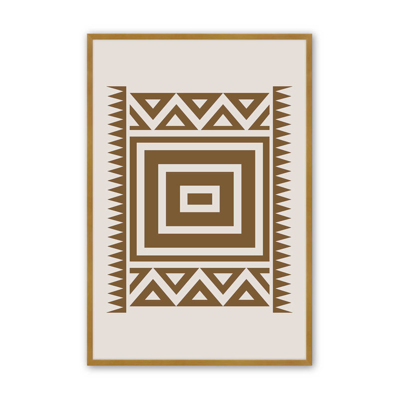 Motif tribal moderne II, Or poli, H 25,25 po x l 19,25 po
